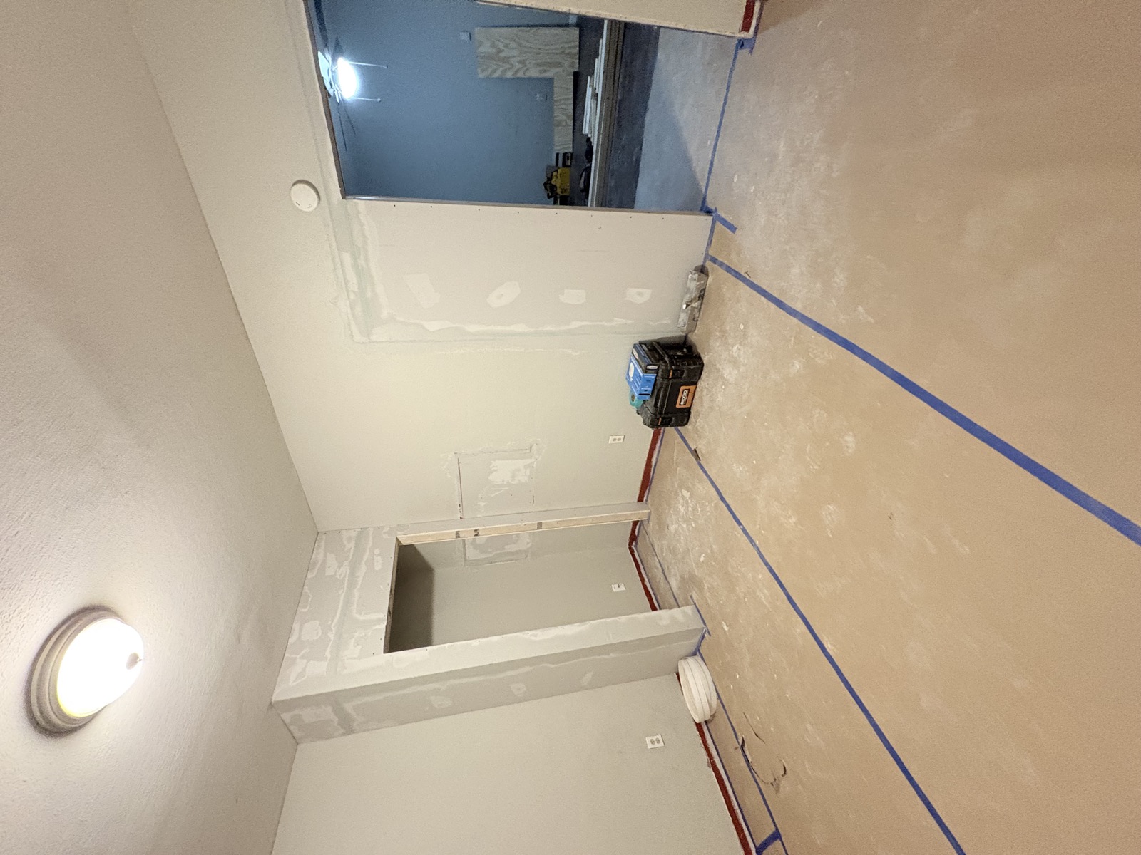 Drywall and painting in progress
